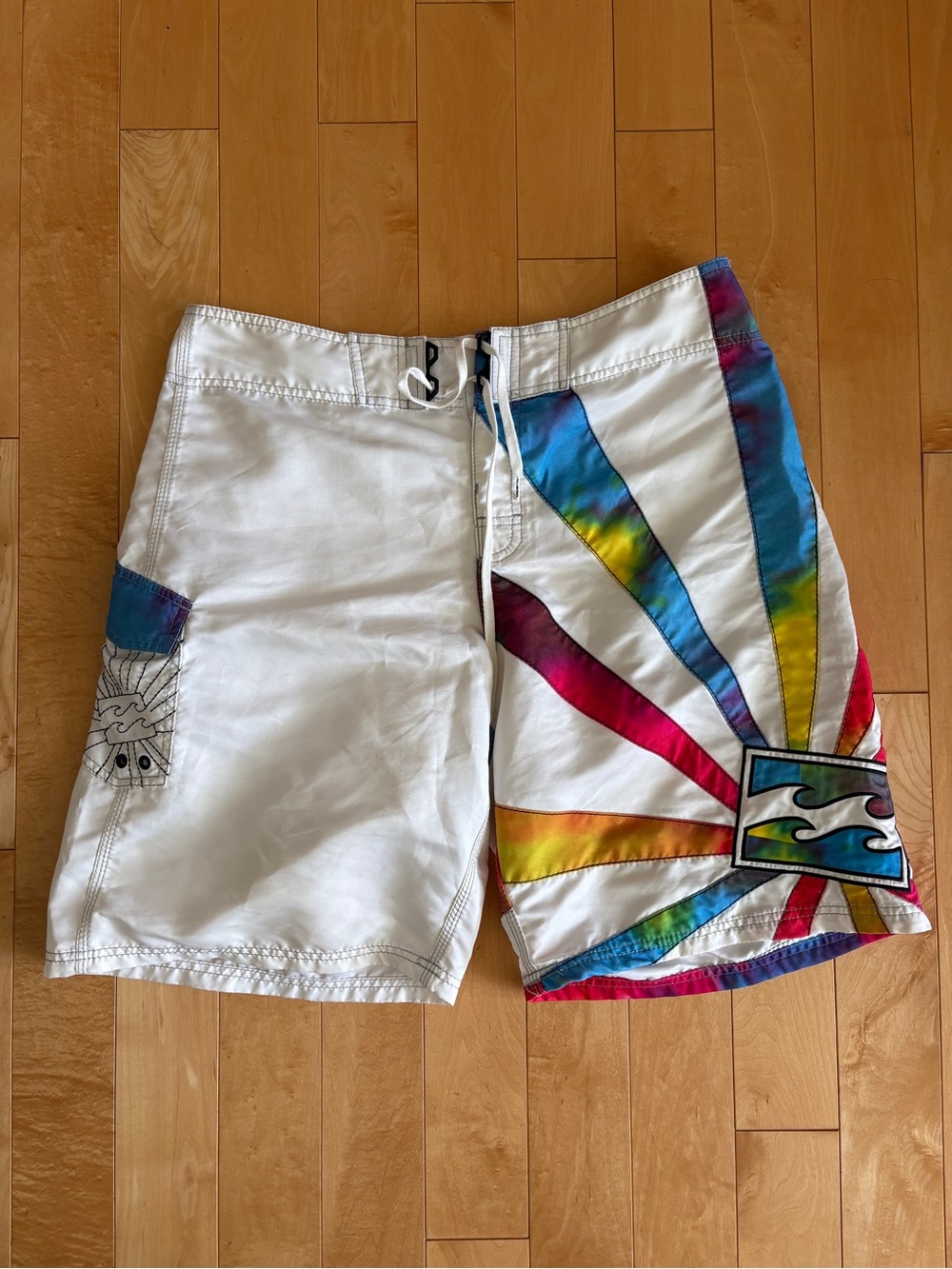 Y2k Billabong Andy iron “rising sun” grail board shorts